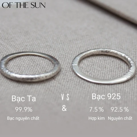 So sánh giá trị bạc ta và bạc 925 trong trang sức